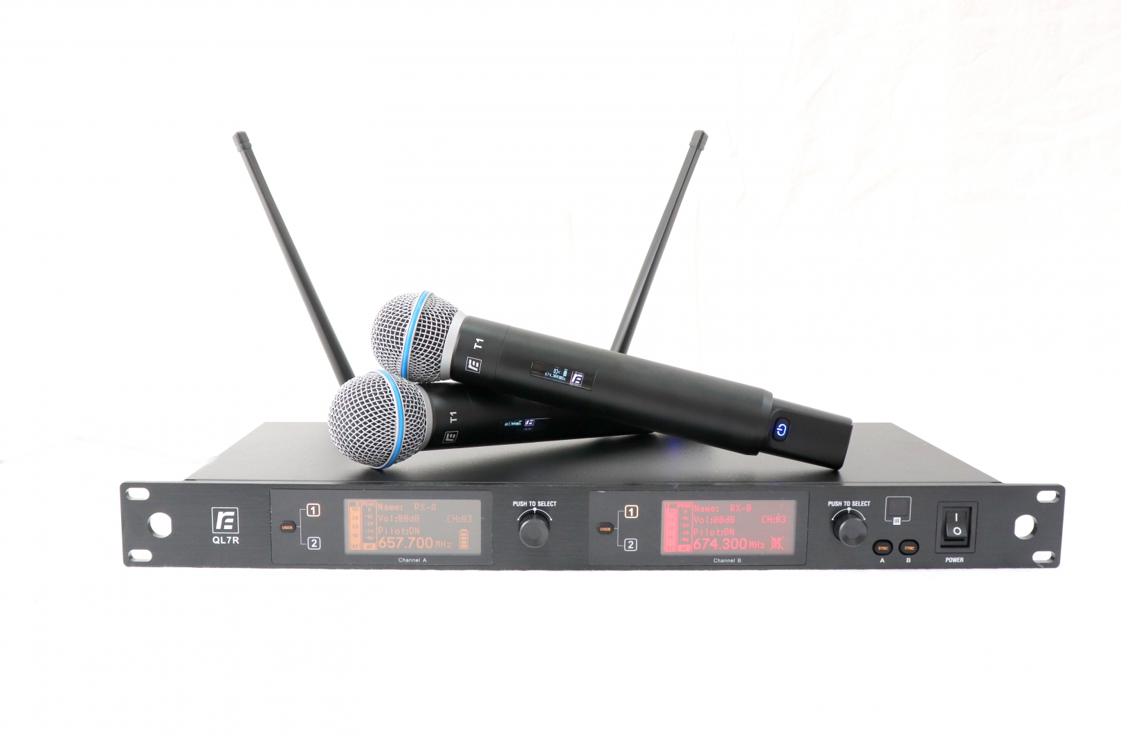 RFIntell QL7R/T1-A 651,800-683,400 МГц 2-канальная радиосистема с 2-мя ручными микрофонами в Солнечногорске