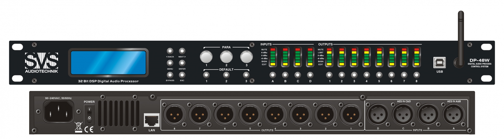 SVS Audiotechnik DP-48W Цифровой процессор: 4 входа 8 выходов в Солнечногорске