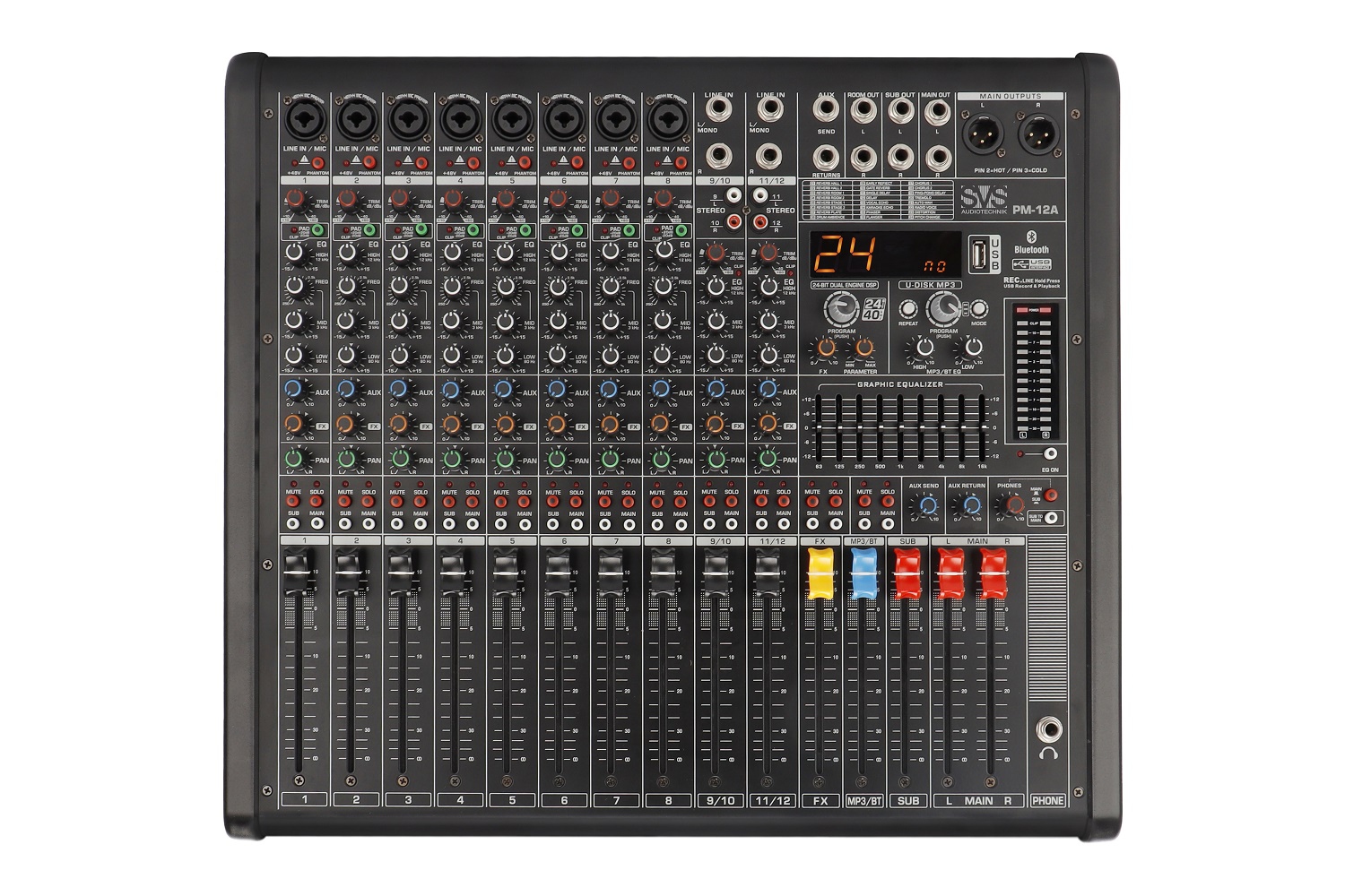 SVS Audiotechnik mixers PM-12A Активный аналоговый микшерный пульт, 12-канальный в Солнечногорске